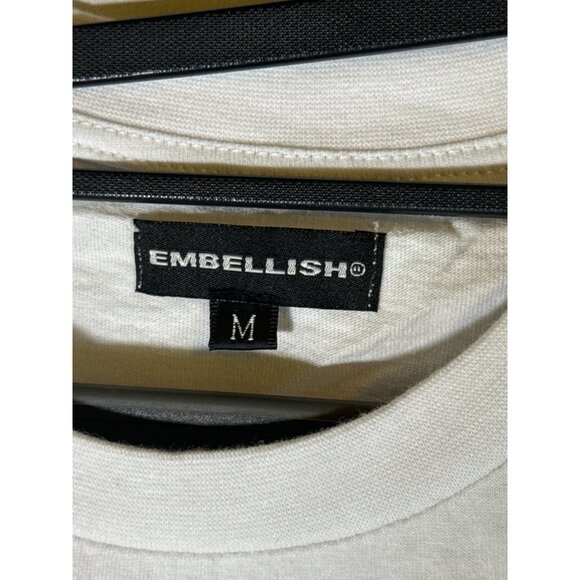 Embellish NYC Striped Skyline Logo T-Shirt, White, Size M, NWT - Picture 2 of 4